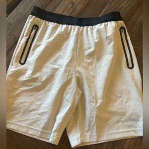 Rawgear Weightless Lifting Shorts Mens Size Small Ivory #RG104 Reflective Lined